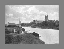 Worcester Cathedral, c1900. Artist: Harvey Barton