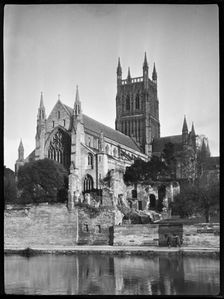 Worcester Cathedral, College Yard, Worcester, Worcestershire, 1935. Creator: Marjory L Wight