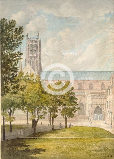 Worcester Cathedral, probably 1774. Artist: John Baptist Malchair.