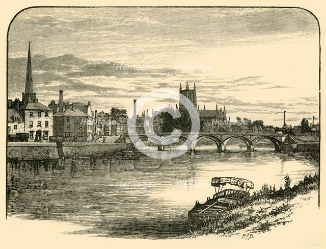 'Worcester, from the Railway Bridge', 1898. Creator: Unknown.