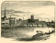 Worcester, from the Railway Bridge 1898. Creator: Unknown
