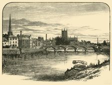 Worcester, from the Railway Bridge 1898. Creator: Unknown