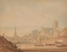 Worcester from the River Severn, about 1795. Creator: Edward Dayes