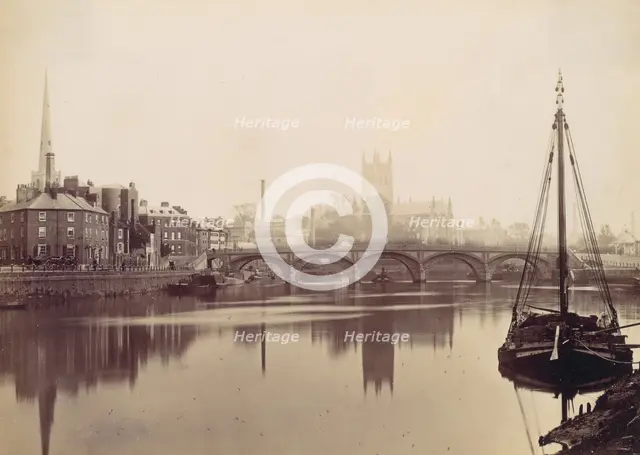Worcester. From the Severn, 1870s. Creator: Francis Bedford.