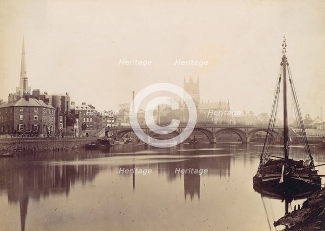 Worcester. From the Severn, 1870s. Creator: Francis Bedford.