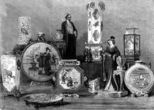 Worcester Japanese porcelain at the Vienna Exhibition, 1873. Creator: Unknown