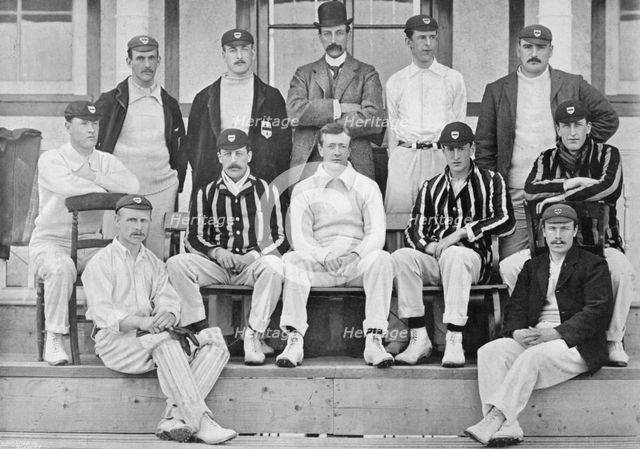 Worcestershire County Cricket Club XI, c1899. Artist: Bennett