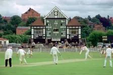 Worcestershire versus Sussex, county cricket match. Creator: Tony Evans