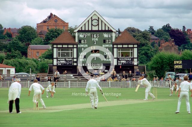 Worcestershire versus Sussex, county cricket match. Creator: Tony Evans.
