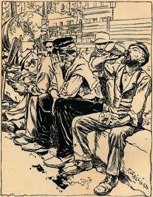 Workmen at Dinner c1900. Artist: Franz Gailliard