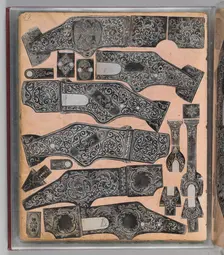 Workbook Recording the Engraved Firearms Ornament of Louis D. Nimschke, American, c1850-1900. Creator: Louis D. Nimschke