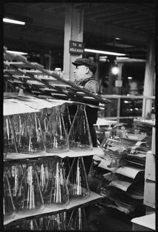 Worker at the Wear Flint Glass Works, Alfred Street, Millfield, Sunderland, 1961. Creator: Eileen Deste