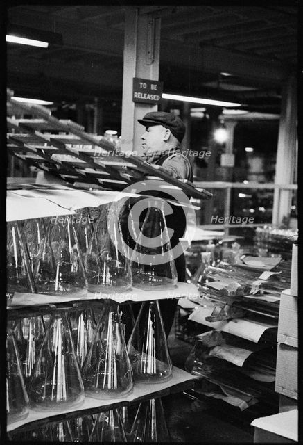 Worker at the Wear Flint Glass Works, Alfred Street, Millfield, Sunderland, 1961. Creator: Eileen Deste.