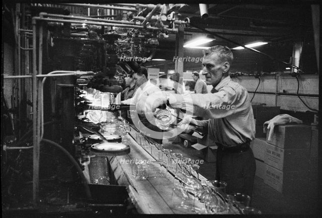 Worker at Wear Flint Glass Works, Alfred Street, Millfield, Sunderland, 1961. Creator: Eileen Deste.