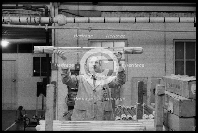 Worker ar the Wear Flint Glass Works, Alfred Street, Millfield, Sunderland, 1961. Creator: Eileen Deste.
