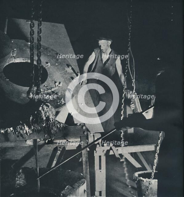 'Worker in an aircraft factory (preparation of alloy)', 1941. Artist: Cecil Beaton.