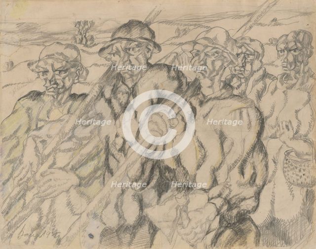 Workers, 1925. Creator: Konstantin Bauer.