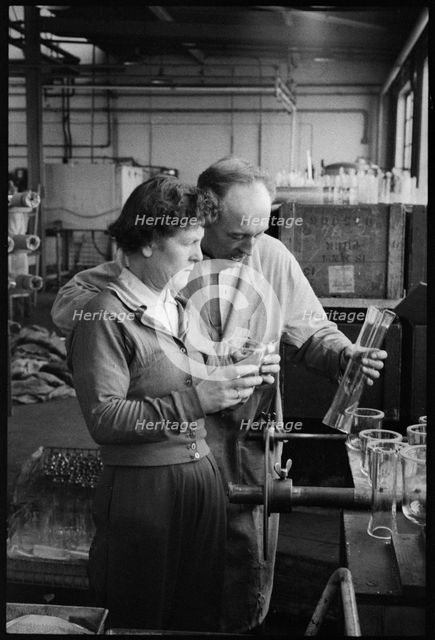 Workers at the Wear Flint Glass Works, Alfred Street, Millfield, Sunderland, 1961. Creator: Eileen Deste.