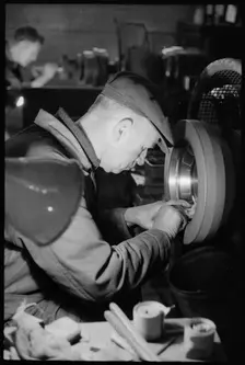 Workers at the Wear Flint Glass Works, Alfred Street, Millfield, Sunderland, 1961. Creator: Eileen Deste