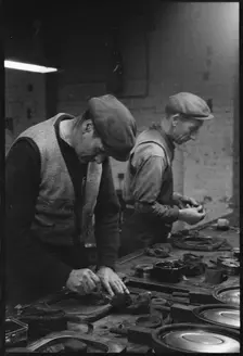 Workers at the Wear Flint Glass Works, Alfred Street, Millfield, Sunderland, 1961. Creator: Eileen Deste
