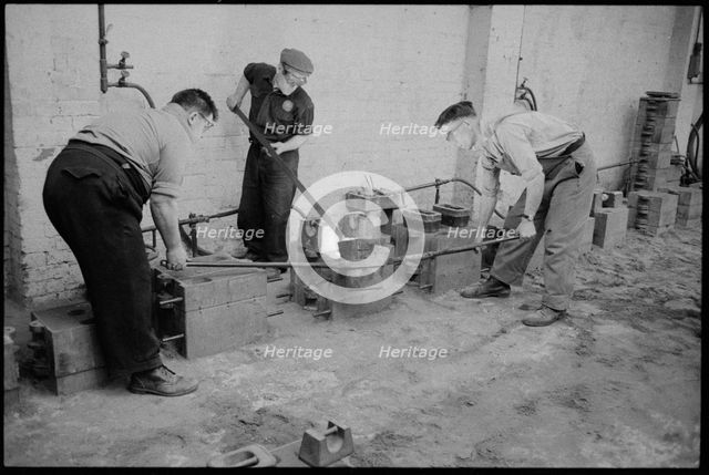 Workers at the Wear Flint Glass Works, Alfred Street, Millfield, Sunderland, 1961. Creator: Eileen Deste.