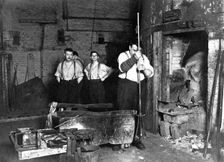 Workers at Whitefriars Glassworks, City of London, (early 20th century?). Creator: Unknown