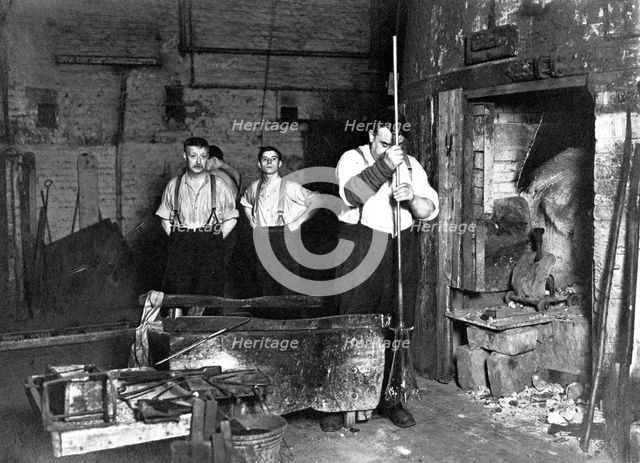 Workers at Whitefriars Glassworks, City of London, (early 20th century?). Creator: Unknown.