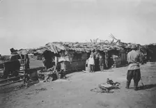 Workers booths on Lake Shira., 1900-1909. Creator: LI Vonago