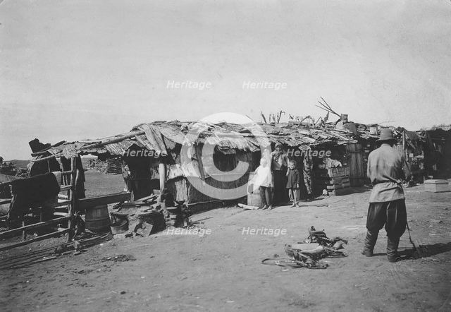 Workers' booths on Lake Shira., 1900-1909. Creator: LI Vonago.