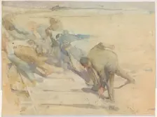 Workers breaking up rails, 1871-1906. Creator: Pieter de Josselin de Jong