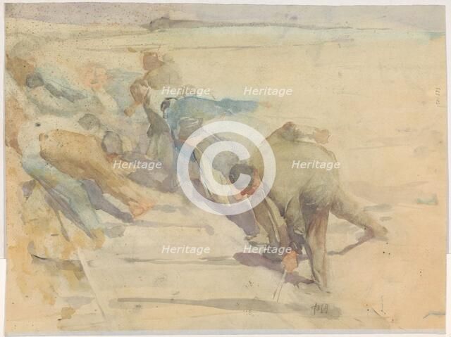 Workers breaking up rails, 1871-1906. Creator: Pieter de Josselin de Jong.