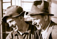 Workers contented at having found work, Germany, 1936. Creator: Unknown