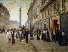 Workers leaving the Maison Paquin, in the Rue de La Paix, c. 1912