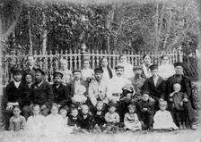 Workers of the Gorokhov mill with their families, 1904. Creator: Unknown