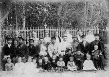 Workers of the Gorokhov mill with their families, 1904. Creator: Unknown