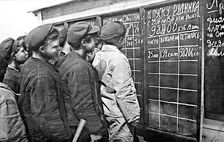 Workers of Magnitogorsk, USSR, 1931. Artist: Anon