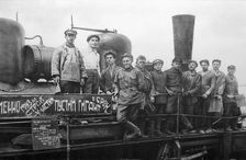 Workers of Magnitogorsk, USSR, 1932. Artist: Anon