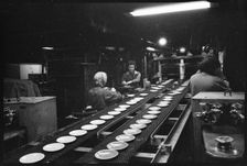 Workers on the shop floor, Wear Flint Glass Works, Alfred Street, Millfield, Sunderland, 1961. Creator: Eileen Deste