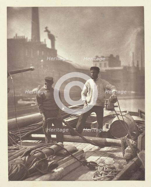 Workers on the "Silent Highway", 1881. Creator: John Thomson.