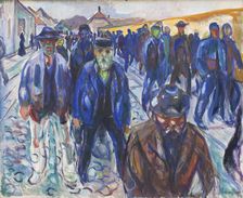 Workers on their Way Home; Workers Coming Home, 1914. Creator: Edvard Munch