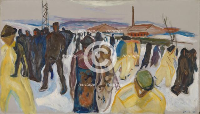 Workers Returning Home, 1920. Creator: Edvard Munch.