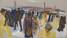 Workers Returning Home, 1920. Creator: Edvard Munch