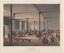 Workhouse, St. James's Parish, December 1, 1809., December 1, 1809. Creators: Thomas Rowlandson, Augustus Charles Pugin, Thomas Sunderland