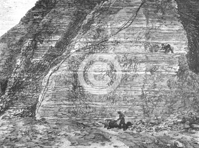 'Workings and Guano deposit on the middle Island; About the Chincha Islands', 1875. Creator: Unknown.