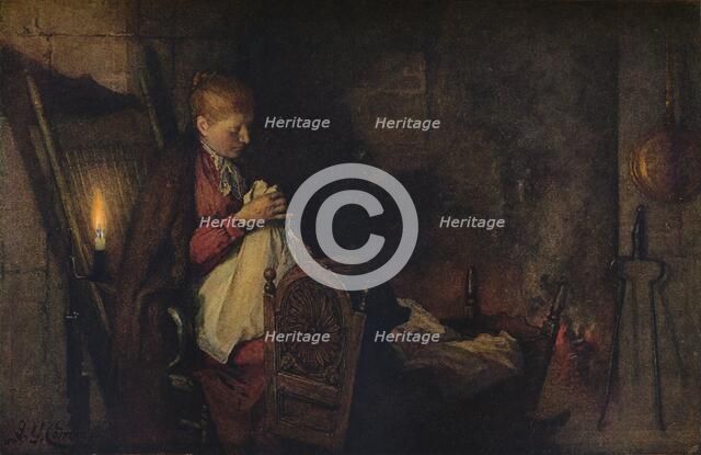 'Working and Watching', c1899. Artist: Frederick George Cotman.