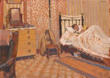 Working man's bedroom 1930s. Creator: Edward Morland Lewis