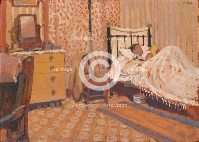 'Working man's bedroom', 1930s. Creator: Edward Morland Lewis.