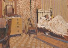 Working man's bedroom 1930s. Artist: Edward Morland Lewis