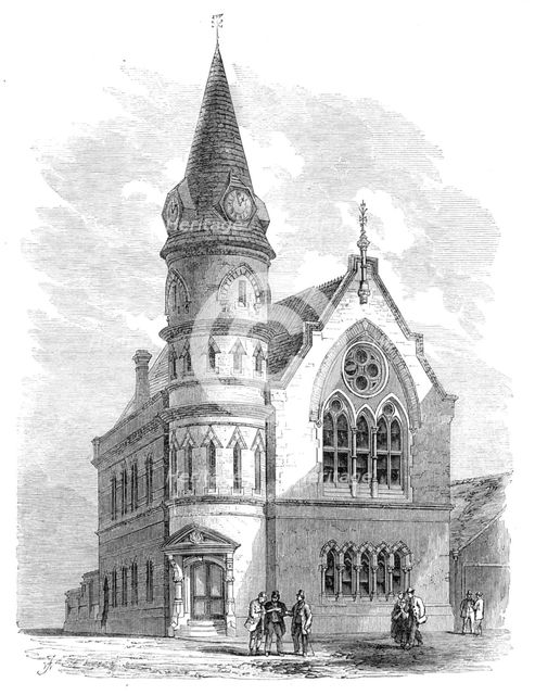 Working-men's hall lately erected at Eastbourne, 1864. Creator: Unknown.