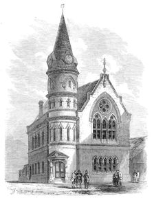 Working-men's hall lately erected at Eastbourne, 1864. Creator: Unknown